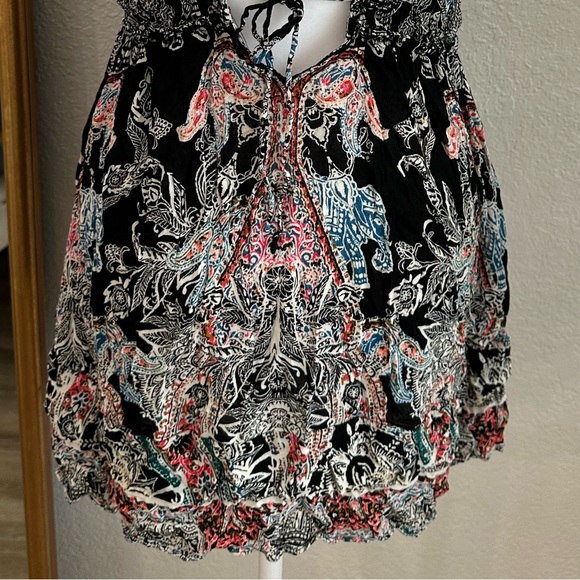 Intimately Free People me to you mini slip dress in black combo size small - Picture 14 of 15